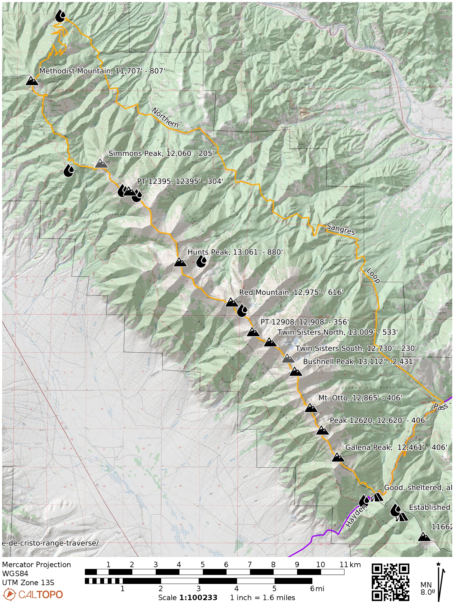 The Northern Sangre de Cristo Loop Route