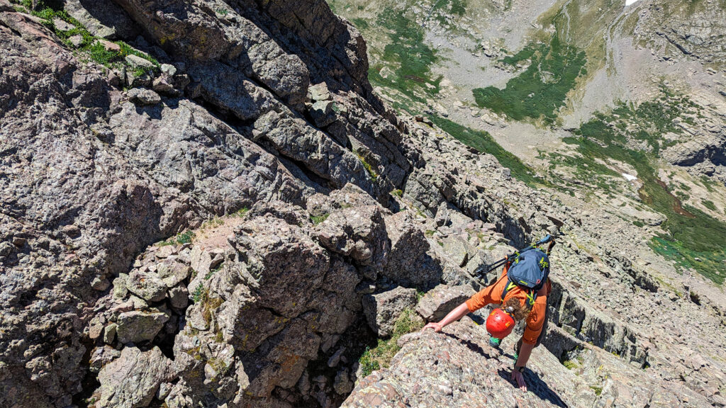 Not for the faint of heart, this section between Obstruction and Fluted Peak contains an incredible amount of exposure -- photo provided by Patrick Gres