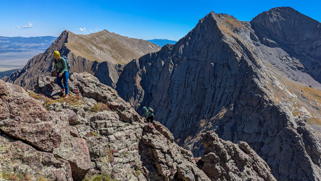 Near the summit of Broken Hand Peak. Milwaukee Peak and Marble Mountain seen in the background -- photo provided by Patrick Gee